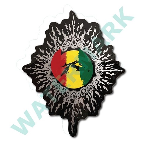 Adesivo surf rusty rasta - adesivo,